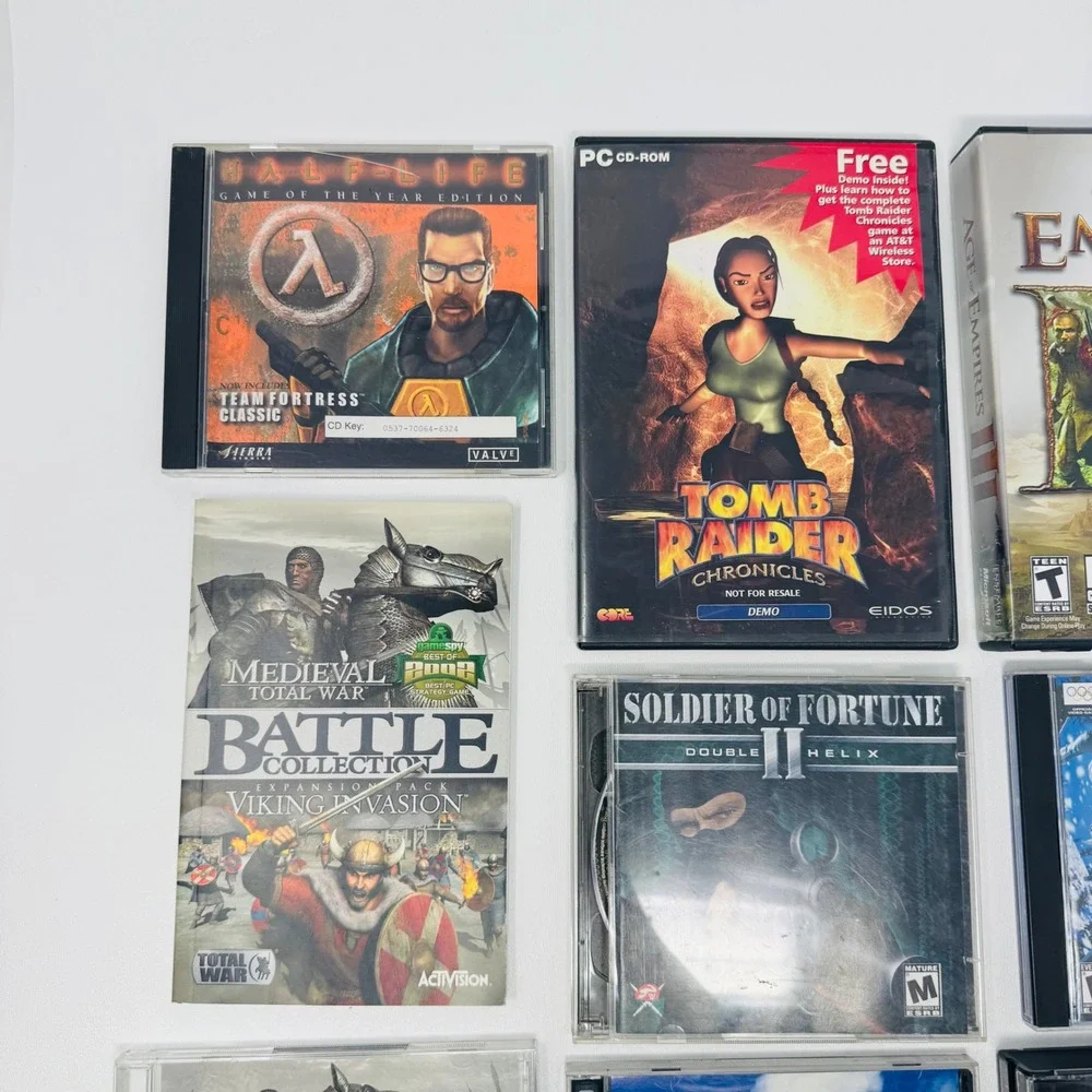 PC Game Lot Half-Life GOTY‎ Age of Empires III Soldier of Fortune II Tomb Raider